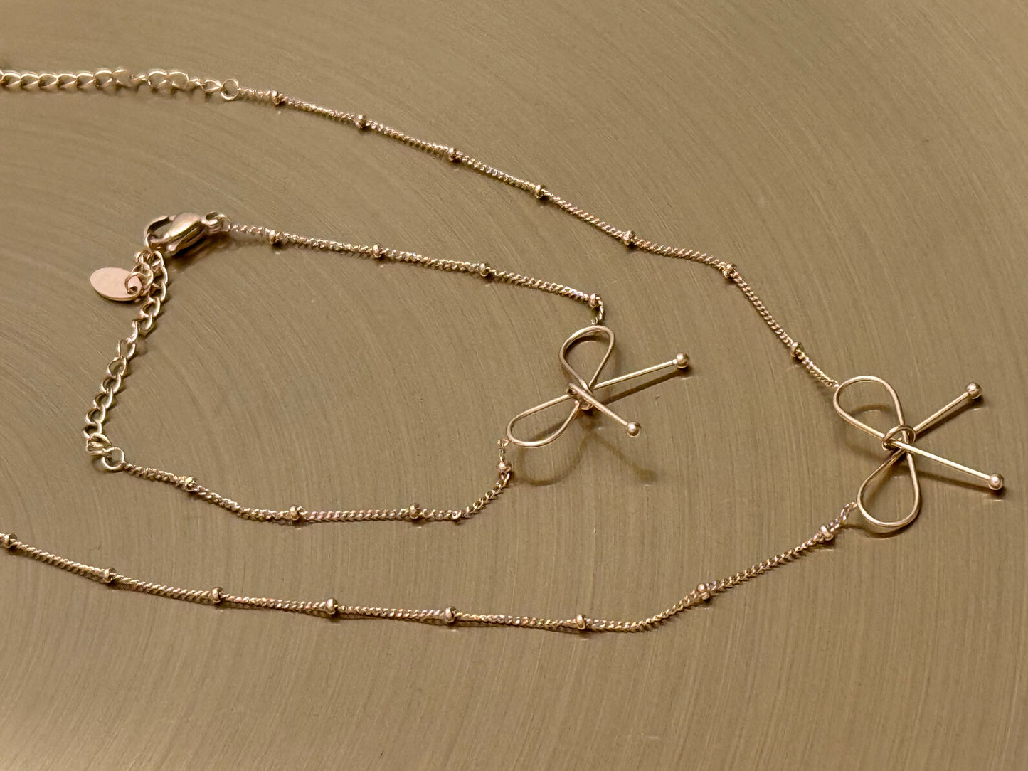 Twisted Bow Necklace Set